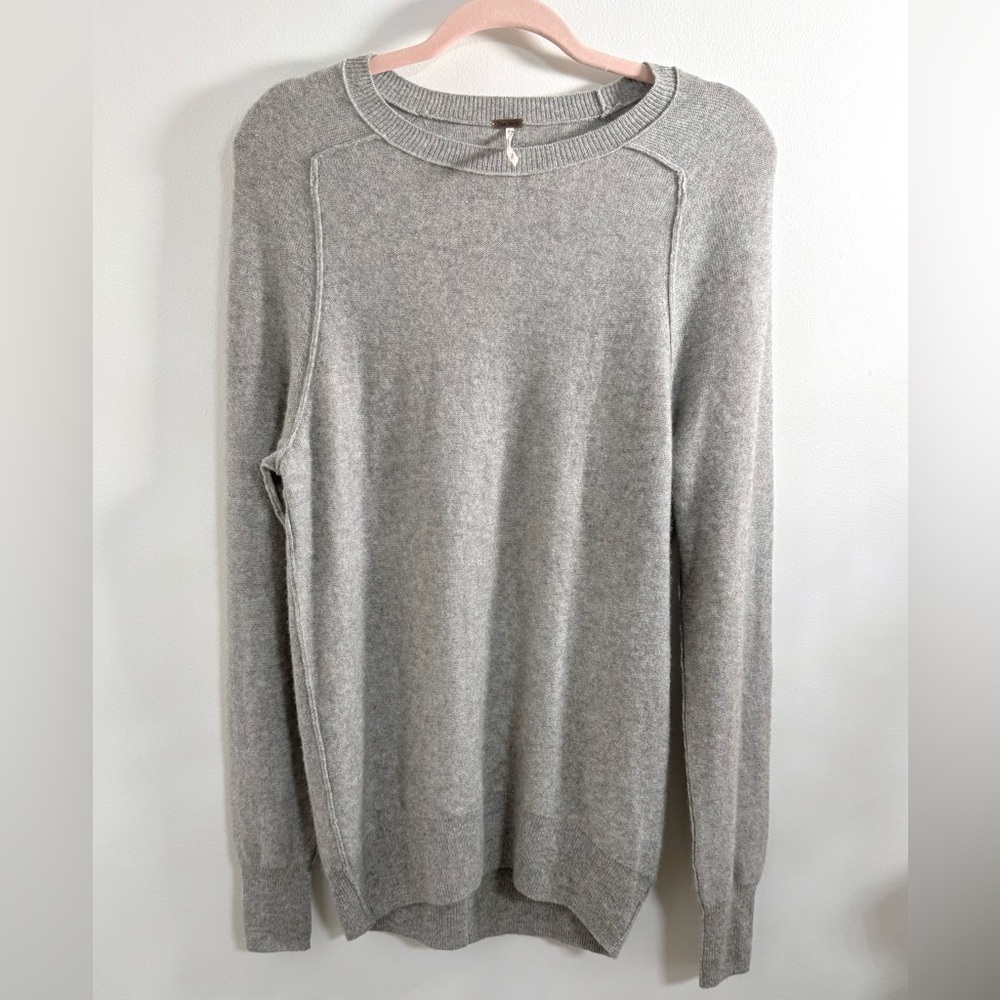 Free People Golden Hour Cashmere x Silk Gray Sweater - Picture 2 of 5